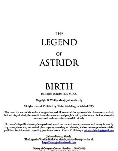 The Legend Of Astridr Birth A Creatives Series Novella Mandy Jacksonbeverly