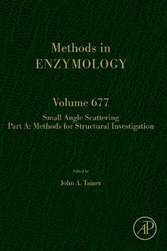 Small Angle Scattering Part A Methods For Structural Investigation John Tainer