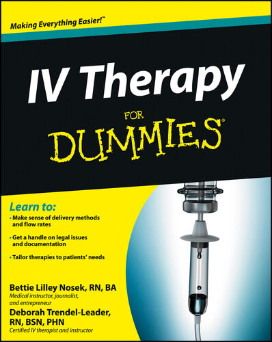 Iv Therapy For Dummies Bettie Lilley Nosek Deborah Trendelleader