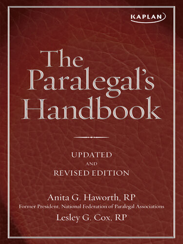 The Paralegals Handbook A Complete Reference For All Your Daily Tasks Anita Haworth Lesley Cox