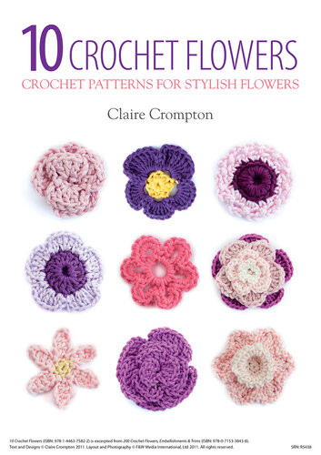 10 Crochet Flowers Claire Crompton