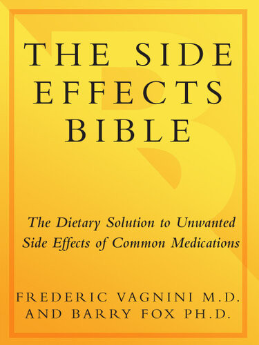 The Side Effects Bible Frederic Vagnini Md Barry Fox Phd