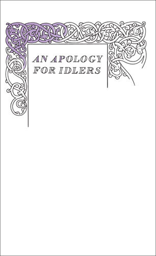 An Apology For Idlers Robert Louis Stevenson