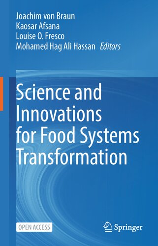 Science And Innovations For Food Systems Transformation Joachim Von Braun