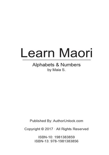 Learn Maori Alphabets Numbers Maia S