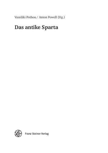 Das Antike Sparta V Pothou A Powell Eds