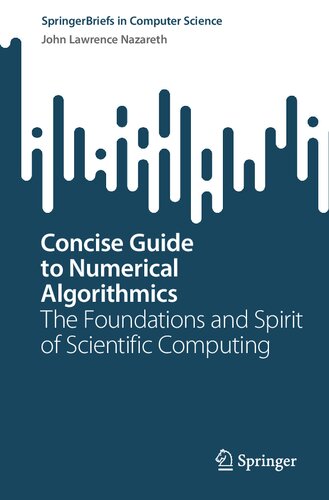 Concise Guide To Numerical Algorithmics The Foundations And Spirit Of Scientific Computing John Lawrence Nazareth