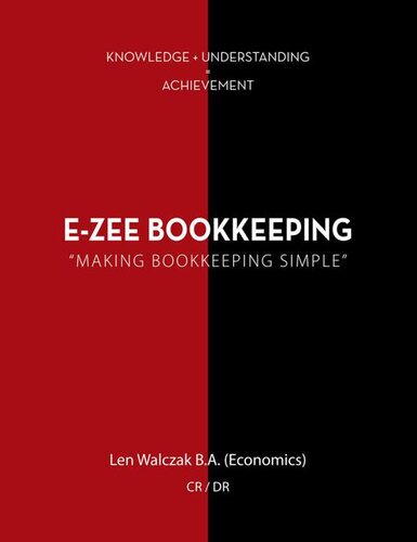 Ezee Bookkeeping Making Bookkeeping Simple Len Walczak