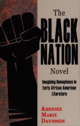 The Black Nation Novel Imagining Homeplaces In Early African American Literature 1st Edition Adenike Marie Davidson