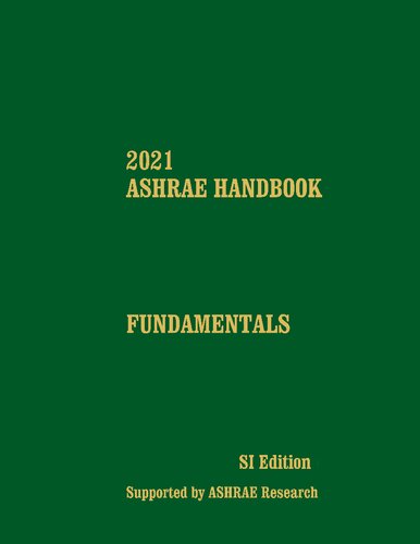2021 Ashrae Handbook Fundamentals Ashrae