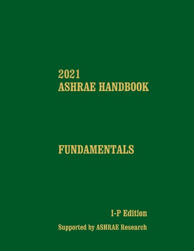 2021 Ashrae Handbook Fundamentals Ashrae