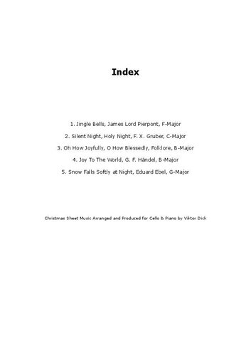 Christmas Songs Sheet Music For Cello Piano Viktor Dick