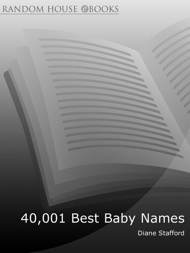 40001 Best Baby Names Diane Stafford
