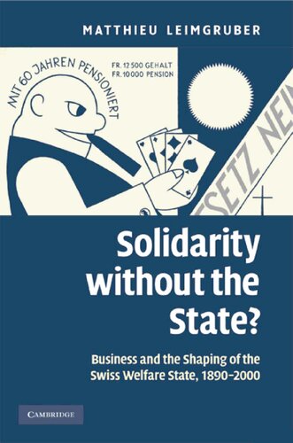 Solidarity Without The State Business And The Shaping Of The Swiss Welfare State 18902000 Matthieu Leimgruber