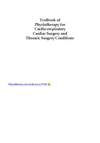 Textbook Of Physiotherapy For Cardiorespiratory Cardiac Surgery And Thoracic Surgery Conditions First Gb Madhuri Mpt Orthopaedics