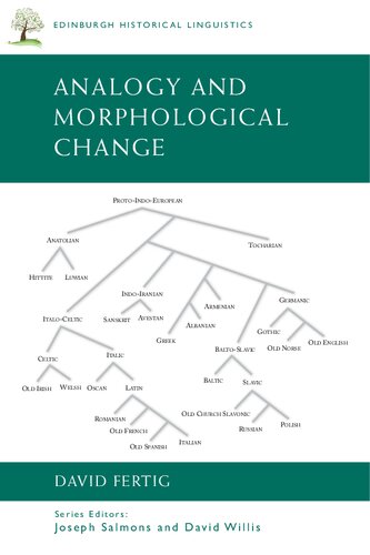 Analogy And Morphological Change 1st Edition David Fertig