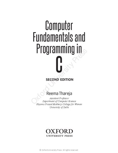 Computer Fundamentals And Programming In C 2nd Edition Reema Thareja