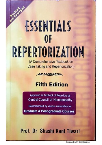 Essentials Of Repertorization 5th Edition Shashi Kant Tiwari