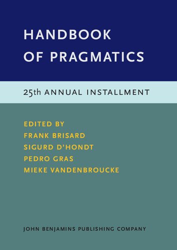 Handbook Of Pragmatics 25th Annual Installment Frank Brisard