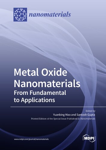 Metal Oxide Nanomaterials From Fundamental To Applications Mao Y