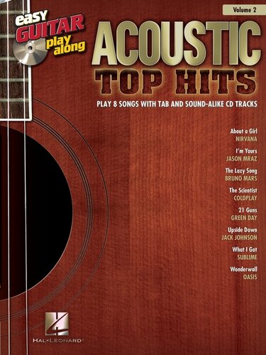 Acoustic Top Hits Songbook Easy Guitar Playalong Volume 2 Hal Leonard Corp