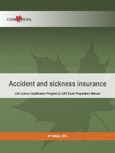 Accident And Sickness Insurance Life Licence Qualification Program Llqp Exam Preparation Manual 2nd Edition Robert N Ransom