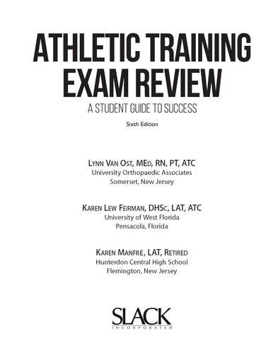 Athletic Training Exam Review A Student Guide To Success 2nd Edition Lynn Van Ost