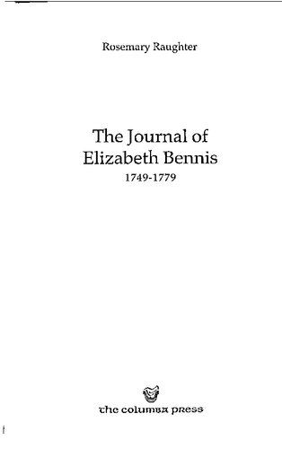 The Journal Of Elizabeth Bennis 17491779 Rosemary Raughter