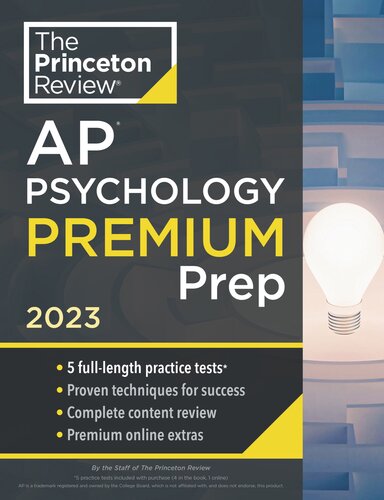 Princeton Review Ap Psychology Premium Prep 2023 5 Practice Tests Complete Content Review Strategies Techniques The Princeton Review