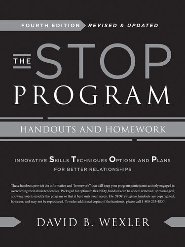 The Stop Program Handouts And Homework David B Wexler