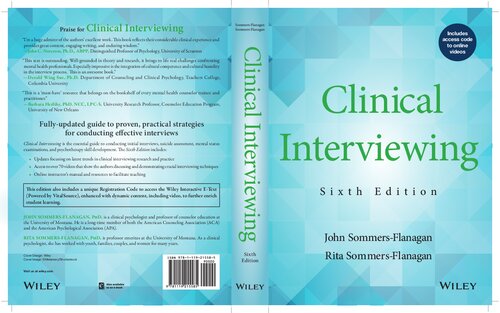 Clinical Interviewing 6th Edition John Sommersflanagan Rita Sommersflanagan