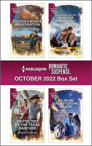 Harlequin Romantic Suspense October 2022 Box Set Jennifer D Bokal Marie Ferrarella Karen Whiddon Bonnie Vanak