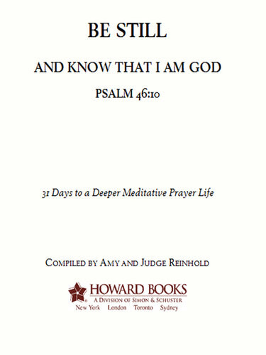 Be Still 31 Days To A Deeper Meditative Prayer Life Amy Reinhold Judge Reinhold