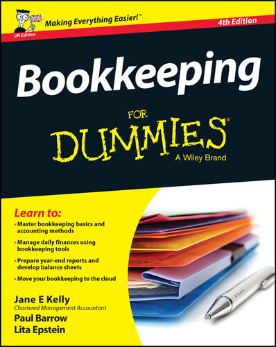Bookkeeping For Dummies 4th Uk Edition 4th Edition Jane E Kelly Paul Barrow Lita Epstein