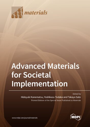 Advanced Materials For Societal Implementation Hideyuki Kanematsu