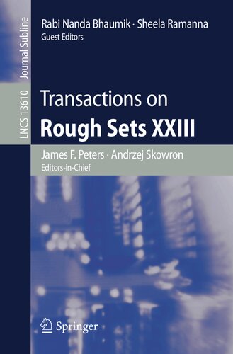 Transactions On Rough Sets Xxiii James F Peters Andrzej Skowron