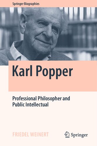 Karl Popper Professional Philosopher And Public Intellectual 1st Edition Friedel Weinert