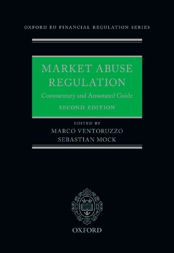 Market Abuse Regulation Commentary And Annotated Guide Oxford Eu Financial Regulation 2nd Edition Marco Ventoruzzo Editor