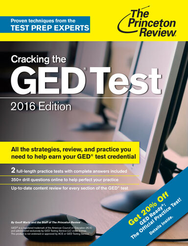 Cracking The Ged Test With 2 Practice Exams 2016 Edition Princeton Review
