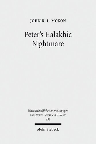 Peters Halakhic Nightmare The Animal Vision Of Acts 10916 In Jewish And Graecoroman Perspective John Rl Moxon