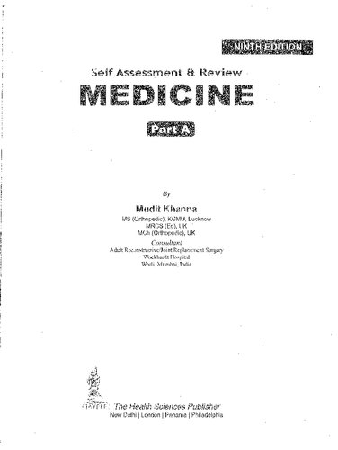 Self Assessment And Review Medicine 9th Edition Mudit Khanna