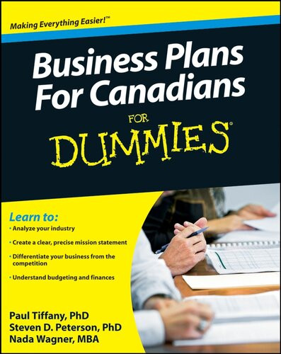 Business Plans For Canadians For Dummies Nada Wagner Paul Tiffany Steven D Peterson