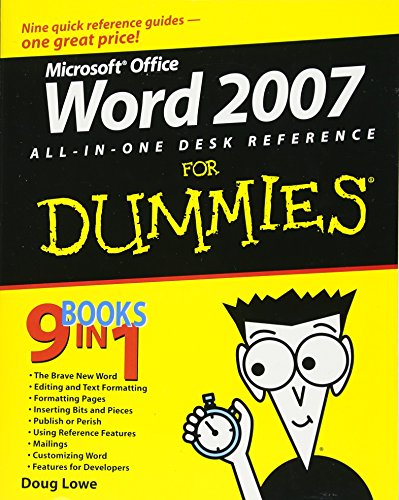 Word 2007 Allinone Desk Reference For Dummies 1st Edition Doug Lowe