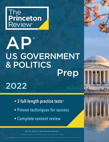 Princeton Review Ap Us Government Politics Prep 2022 Practice Tests Complete Content Review Strategies Techniques The Princeton Review