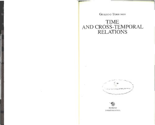 Time Crosstemporal Relations Guiliano Torrengo