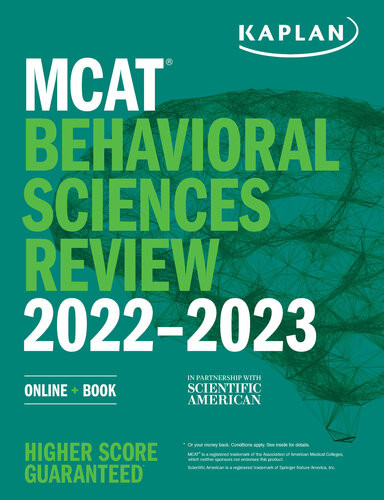 Mcat Behavioral Sciences Review 20222023 Online Book Kaplan Test Prep