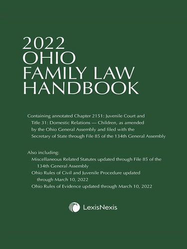 Ohio Family Law Handbook 2022eb22e Publishers Editorial Staff