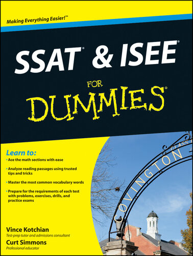 Ssat And Isee For Dummies Vince Kotchian Curt Simmons