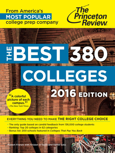 The Best 380 Colleges 2016 Edition Everything You Need To Make The Right College Choice Princeton Review