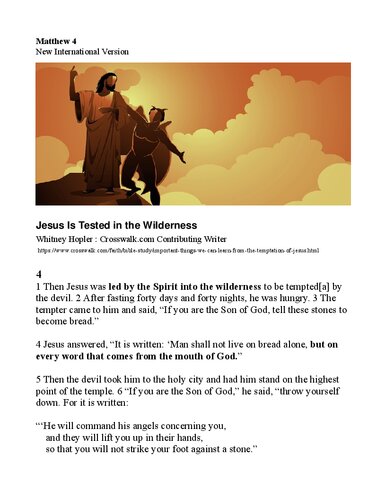 The Assessment Of Jesus Christ Commentary On Matthew 4 2023th Edition Whitney Hopler